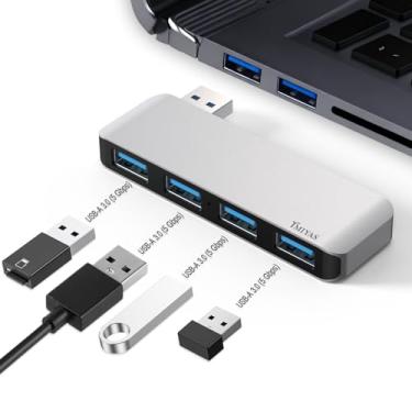 Imagem de Hub USB 3.0, divisor USB A de 4 portas, expansor USB ultrafino para mouse, teclado, pen drive, disco U, impressora, compatível com laptop, PC de mesa (G)