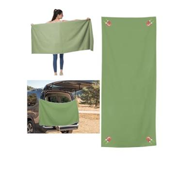 Imagem de ZGXZQ Toalha de banho magnética grande toalha de microfibra de secagem rápida com fecho magnético, super absorvente e resistente à areia para praia, piscina, viagem, academia e acampamento 190 cm x 76