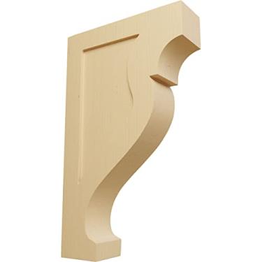 Imagem de Ekena Millwork Corbel de madeira CORW02X06X10RKAL, 3,5 cm L x 15 cm P x 25 cm A, amieiro