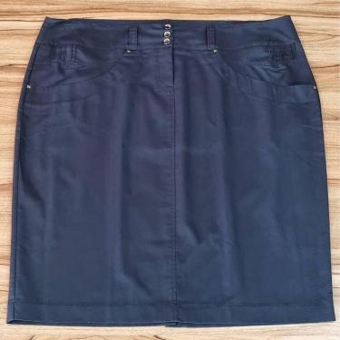 Imagem de Saia Feminina Morena Luz Plus Size Marinho-Feminino