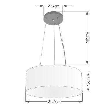 Imagem de Lustre Luminária Pendente Cupula Em Tecido Md-39803 - Bivolt - Para 3 Lâmpadas E27 - Lustres Vivare Palha 40x15cm