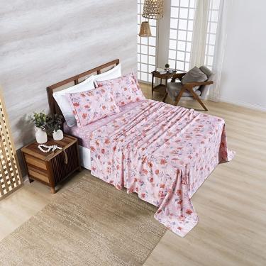 Imagem de Jogo de Cama Afeto 400 Fios King 04 Peças 100% Poliéster - Flora