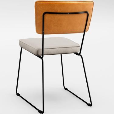 Imagem de Kit 06 Cadeiras Couríssimo Whisky Linho Cru