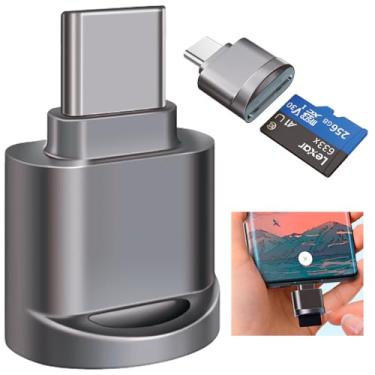 Imagem de Leitor De Cartão Memória Adaptador OTG Micro Sd Tf USB C Tipo C Compatível Com iPhone 15 16 1u Ipad Macbook Samsung Xiomi Android