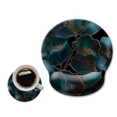 Imagem de HOPONY Mouse pad com descanso de pulso, mouse pads ergonômicos, suporte de pulso para mesa, mouse grande sem fio, jogos, laptop, trabalho, casa, acessórios de mesa, material de escritório, decoração