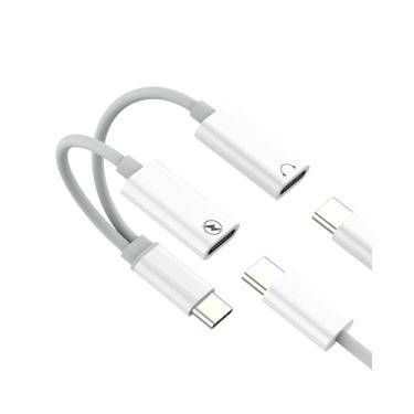 Imagem de Divisor USB C para fone de ouvido para iPhone 17 16 15 Pro Max (2 em 1) cabo adaptador de carregamento auxiliar tipo C duplo carregador porta conversor de energia de áudio para Apple para iPad Air4