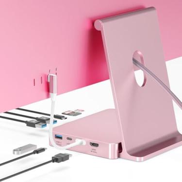 Imagem de Hub USB C para Mac de 24 polegadas 2021/2023/2024, hub USB iMac 8 em 1 com expansão SSD M.2 (SSD não incluído), com USB A/C 3.2 10 Gbps, SD/TF, HDMI iMacM1 M3 M4 Acessórios para Dock
