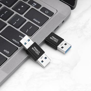 Imagem de Adaptador USB 3.0 pacote com 2, USB macho para macho, adaptador eletrônico para OTG, carregamento, transferência de dados e cabos de extensão, compatível com telefones, computadores, teclados etc.