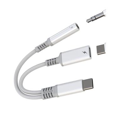 Imagem de Adaptador de fone de ouvido USB C tipo C para conector de 3,5 mm Dongle de carregamento de áudio (2 em 1) para iPhone 17 16 15 Pro Max Splitter DAC cabo auxiliar carregador fêmea para Apple para iPad