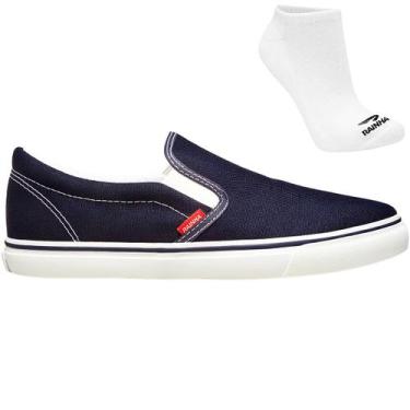 Imagem de Kit Tênis Casual Masculino Rainha Iate IV e Meia, 41, Azul escuro, Bra