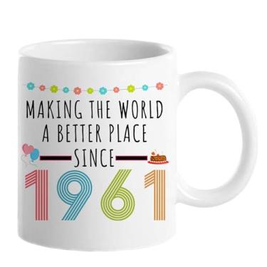 Imagem de Choinn 1961 Presentes de aniversário de 65 anos para mulheres e homens, presente de aniversário de 65 anos, caneca de café para mãe, pai, avó, vovô, ideias de presentes de aniversário de 65 anos, Dia