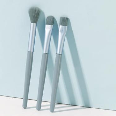 Imagem de Conjunto de pincéis de maquiagem elegantes para mulheres, multifuncional, blush, sombra, halo, tinta, pincel para iniciantes (multicolorido, azul)