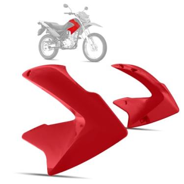 Imagem de Aba Do Tanque Bros 150 2011 E 2012 Vermelho Clívia