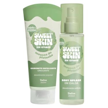 Imagem de Kit Dailus Sweet Skin Ice Cream Mousse De Pistache: Sabonete Esfoliante e Body Splash 200ml
