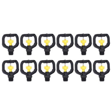Imagem de Sprinkler rotativo para irrigação, bocal de plástico eficiente para jardim, quintal, gramado, 12 peças de irrigação para umidificação de estufa