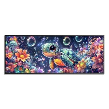 Imagem de Wergund Kits de arte de diamante grande DIY 5D para adultos tartaruga, tamanho grande, arte de diamante, flor animal, broca, cristal, strass, bordado, ponto cruz, arte, arte, lona, decoração de casa