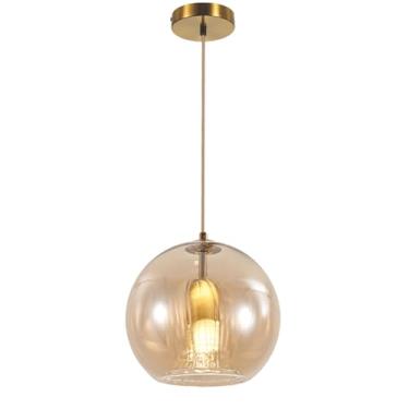 Imagem de Pendente Ambar Vidro 40W 3000K 20cm 1E27