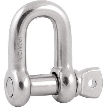 Imagem de Manilha Reta Para Cabo De Aço 3-8 Aço Inox - Vonder