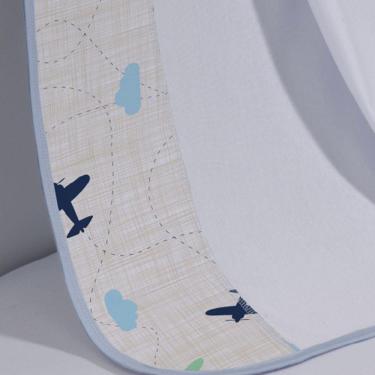 Imagem de Cueiro Simples Tecebem Baby Frederico Malha Estampado Kinder Azul