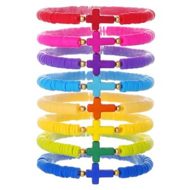 Imagem de Pulseiras Cruzadas da Amizade para Mulheres e Homens Artesanais Ajustável Corda de Nylon Trançada Cristã Pulseiras Combinando, Medium, Latão, Sem Pedra Preciosa