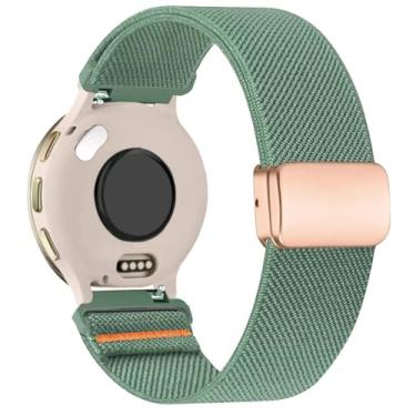 Imagem de ZOCOVIN Pulseira magnética de nylon compatível com Garmin Venu 3S/Venu 4 de 41 mm/Vivoactive 4S/Venu 2S/Vivomove 3S, pulseira elástica de liberação rápida de 18 mm para Garmin Forerunner 255s/265S