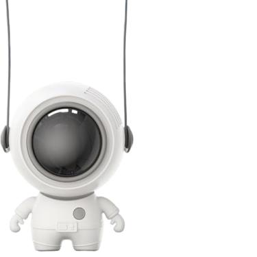 Imagem de Mini Ventilador de Mesa USB com Luz LED - Ventilador Portátil e Luminária com Design de Bichinhos para Escritório, Quarto e Viagem(Ventilador Astronauta)