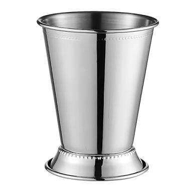 Imagem de Copos de vidro elegantes para coquetel, aço inoxidável 304 Julep Mint Silver, 400 ml Moscow Mule, bebida de longa duração para festas e