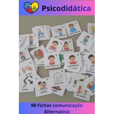 Imagem de 90 Fichas para pasta Pecs crianças não verbais Autismo TEA - Psicodidá