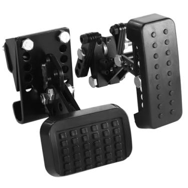 Imagem de Extensores de pedal de freio e gás para motoristas curtos, pedais de metal ajustáveis com antiderrapante, compatível com carrinhos de golfe, carros, karts