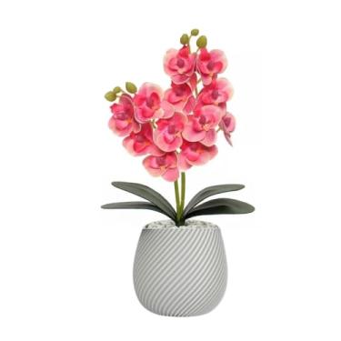 Imagem de Vaso com Arranjo de Orquídeas Artificiais Decorativas - Elegância e Praticidade para Qualquer Ambiente(Rosa)
