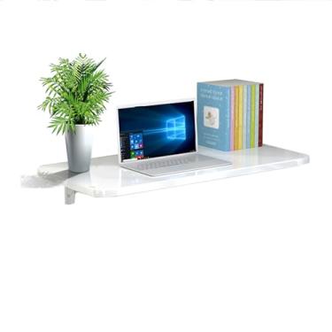 Imagem de Mesa de parede, mesa de parede com suporte, mesa dobrável flutuante para lavanderia, bar, escritório em casa, espaço pequeno (60 x 40 cm)