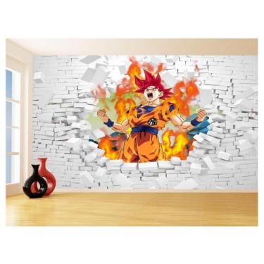 Imagem de Papel De Parede 3D Dragon Ball Goku Vegeta Anime 3,5M Dbz48 - Você Dec