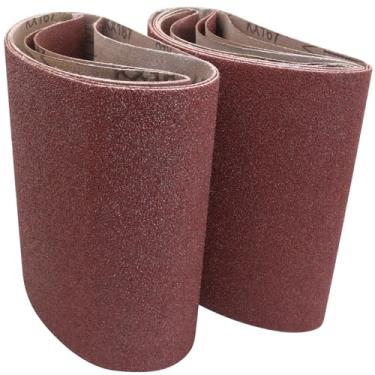 Imagem de Pacote com 10 correias de lixamento de 20 x 48 cm, 2 correias de lixamento de óxido de alumínio de 40/60/80/100/120 grãos para madeira e piso