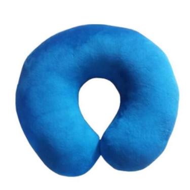 Imagem de Almofada Macia De Pescoço Azul Macio 30X25Cm - Alex Imports Mt
