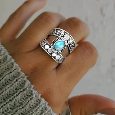 Imagem de Conjunto de anéis de noivado e anéis de noivado de ouro grosso para mulheres, joias empilháveis com design moderno, anéis modernos ajustáveis, presentes de Natal, presentes de amizade para mulheres