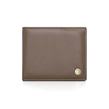 Imagem de Carteira dupla executiva | Passe de negócios para homens | Couro premium | Janelas duplas para identidade | Bloqueio de RFID, Marrom, 12cm x 9.5cm, Clássico