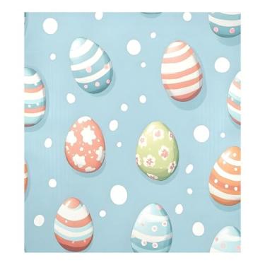 Imagem de Blueangle Capa magnética para lava-louças ovos coloridos de Páscoa, decoração da capa da máquina de lavar louça, adesivos de eletrodomésticos, adesivos de eletrodomésticos, 58 cm C x 66 cm adesivo