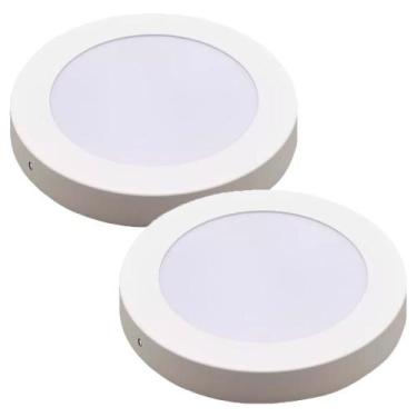 Imagem de Kit 2 Luminária Plafon Led Redondo Sobrepor 18W 4000K - Noll - Noll Le
