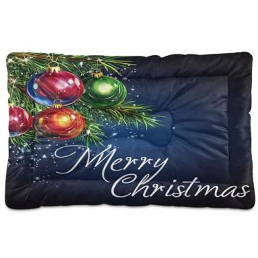 Imagem de SEHANY Cama de Natal para cães e gatos com fundo antiderrapante, cama de canil, colchão macio para animais de estimação, lavável para cães pequenos, médios e grandes, gatos, 45,7 x 61 cm