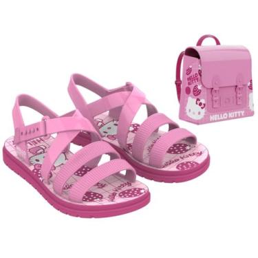 Imagem de Sandália Infantil Menina Com Mochila Hello Kitty Sweet Bag Vermelho ou Rosa Grendene Kids (Rosa, BR, Criança de 4 a 8 anos, Numérico, 30)