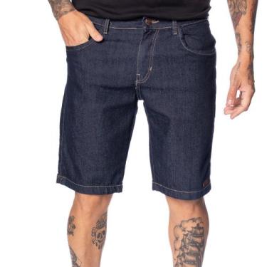 Imagem de Bermuda Jeans Masculina Gangster Reta Azul Escuro, Azul escuro, 44