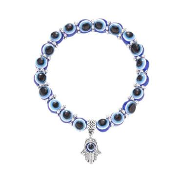 Imagem de Pulseira Olho Grego Azul Para Homens E Mulheres, Joia Turca Artesanal 