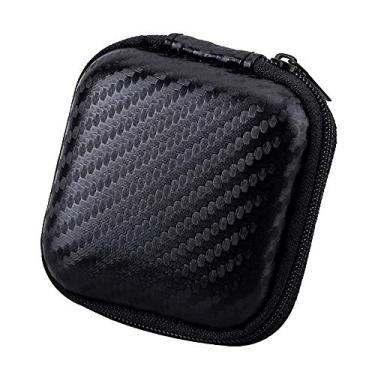 Imagem de Capa de Fone Ouvido Rígida EVA Estojo Transporte para Bolsa Pequena com Zíper Sacola Armazenamento Fones Sem Fio Carregador Parede Adaptador USB Cabo