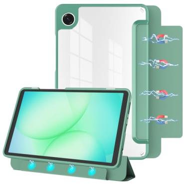 Imagem de E NET-CASE Capa magnética destacável para Samsung Galaxy Tab A11 / Tab A9 de 8,7 polegadas 2025/2023, traseira ultratransparente, à prova de arranhões, fácil de retirar e anexar, hibernar/despertar