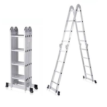 Imagem de ESCADA ARTICULADA 4X4 DE ALUMINIO 16 DEGRAUS WORKER
