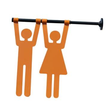 Imagem de Generic Placa de banheiro, placa decorativa para parede, sinalização para banheiro em lojas, comércios, bares e cafés, Homem E Mulher