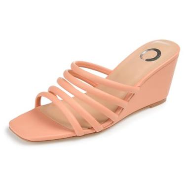 Imagem de Journee Collection Rizie Wedge feminino, rosa, 7