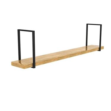 Imagem de Suporte para pendurar para copos de vinho, suporte para garrafa de vinho no teto, suporte de parede para plantas, suporte de copo de vinho, prateleira de vinho de madeira de uma camada