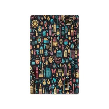 Imagem de Wassud Placa de cobertura de interruptor de luz com padrão de objetos coloridos, capas de tomadas duplex, placa de parede decorativa, decoração de casa, sala de estar, quarto