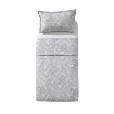Imagem de Jogo de Cama Solteiro Döhler Uni 180 Fios 3 Peças, Cinza Escuro